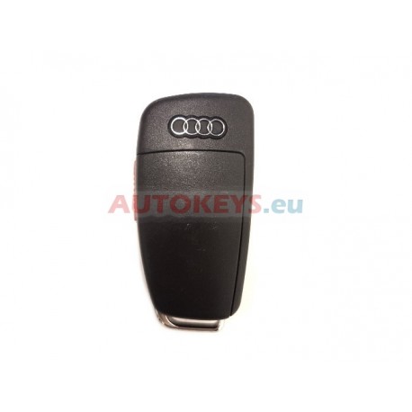Original Flip Remote Key For Audi : 315MHz : MEGAMOS 48 : 8X0837220A : 3+1 Buttons