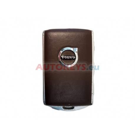 Original Smart Remote Key For Volvo : 433.92MHz : TIRIS RF430(8A) : HUF8423 : 4 Buttons : Leather Cover