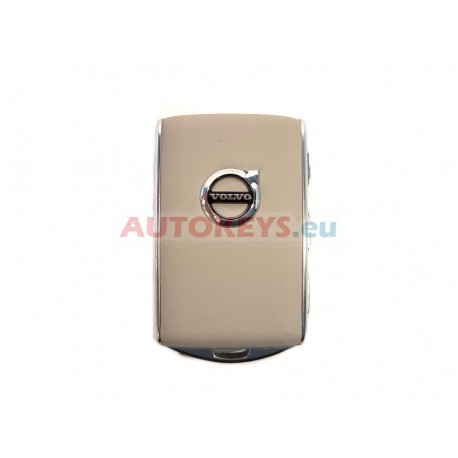 Original Smart Remote Key For Volvo : 433.92MHz : TIRIS RF430(8A) : HUF8423 : 4 Buttons : Leather Cover